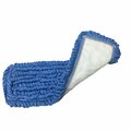 Abco 5 in. X 18 in. Blue Microfiber Flat Mop Velcro Style Backing, 12PK DMP-56514